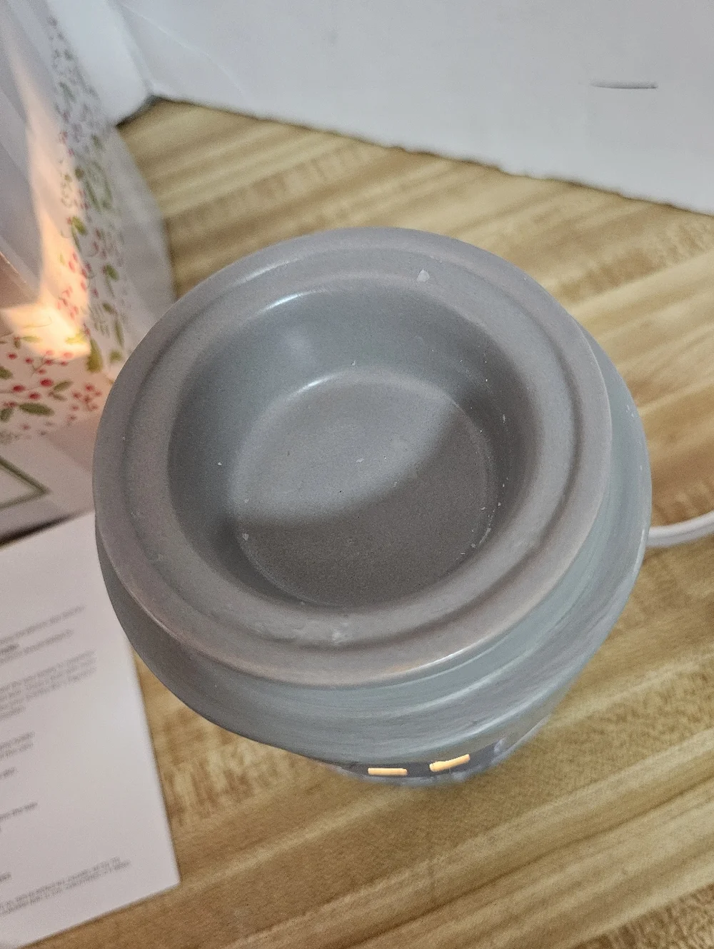 Scentsy Bethlehem Wax Warmer Christmas Nativity Scene Grey Ceramic Used 1x W/Box